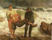 Laurits Tuxen den druknede bringes i land USA oil painting artist